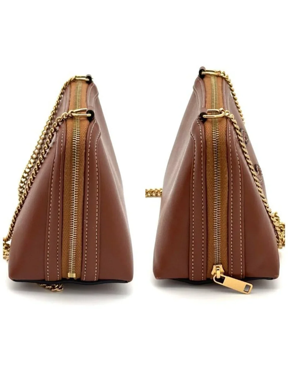 Celine Chain Shoulder Bag Clutch Cuir Leather